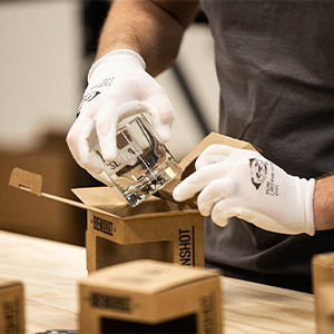 Thumbnail: BenShot Pint Glass with Real Golf Ball - 16oz | Made in the USA