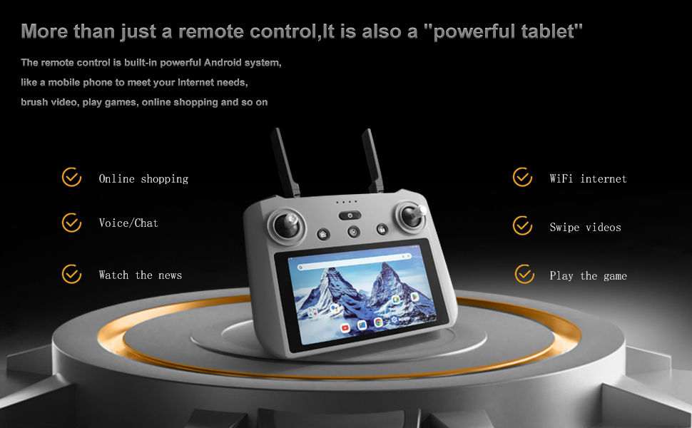 Thumbnail: Professional 3-Axis Gimbal GPS Drones with 4K/30FPS EIS Camera for Adults, 90Mi
