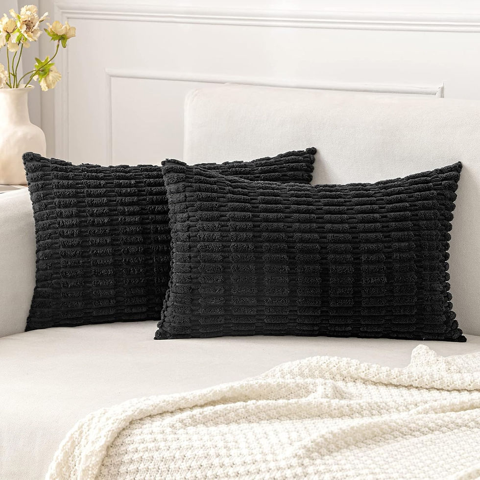 Thumbnail: MIULEE Pack of 2 Corduroy Decorative Throw Pillow Covers 18x18 Inch Soft Boho S