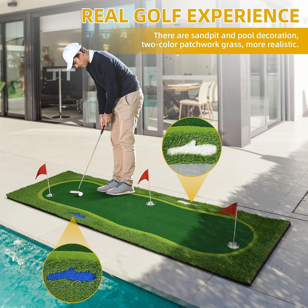 Thumbnail: DWVO Golf Putting Green Practice Putting Mat, Large Golf Putting Mats Professio