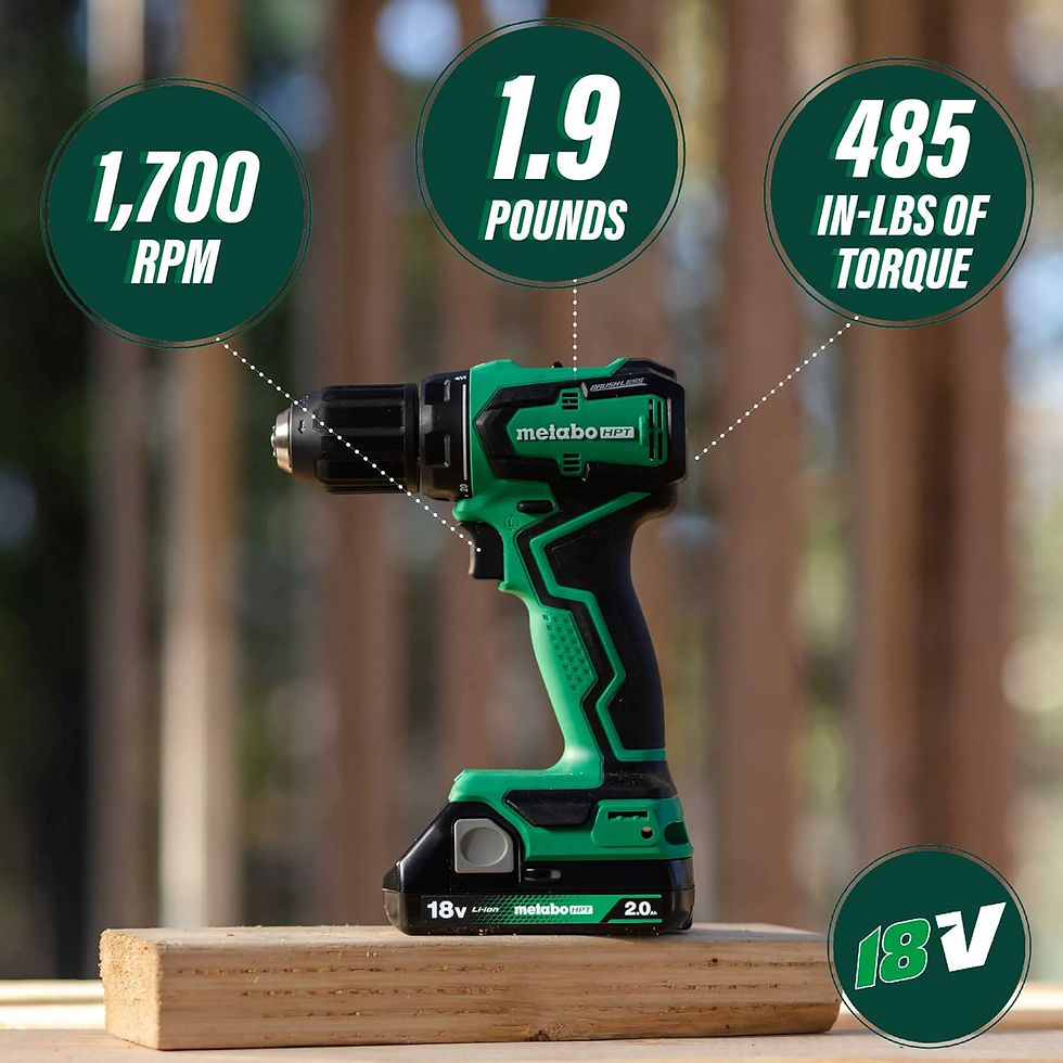 Thumbnail: Metabo HPT 18V MultiVolt™ Sub-Compact Driver Drill/Impact Cordless Combo Kit 