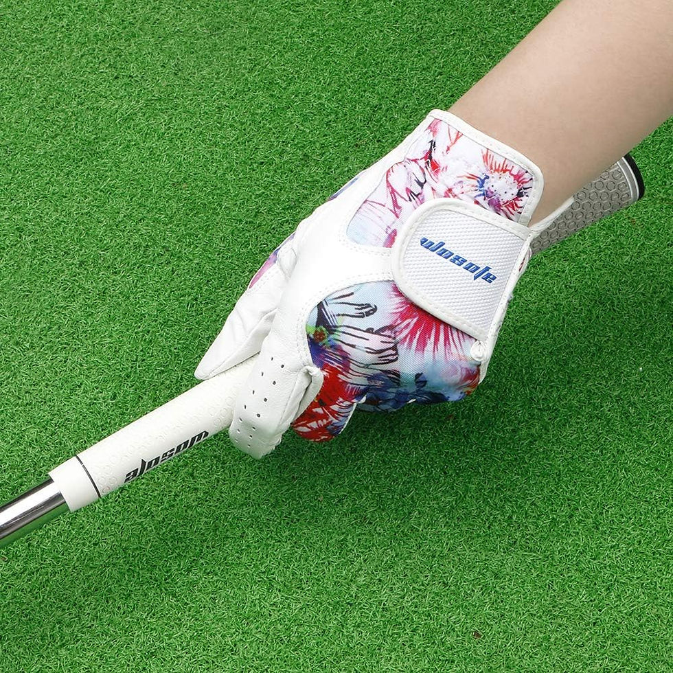 Thumbnail: Golf Glove Women ladies Pair Cool Leather Both Hand Summer Floral Colorful Brea