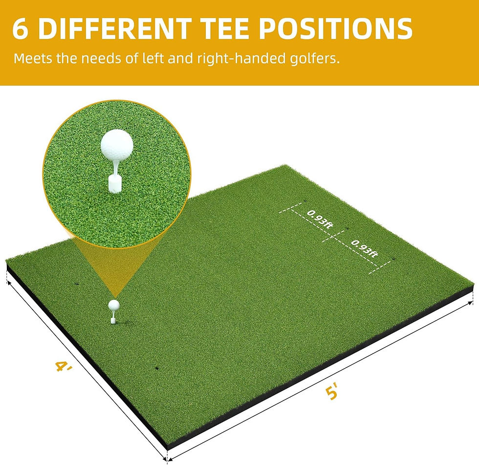 Thumbnail: DWVO Golf Hitting Mat, 5×4ft/5×5ft Golf Mats Practice Outdoor/Indoor Golf Mat