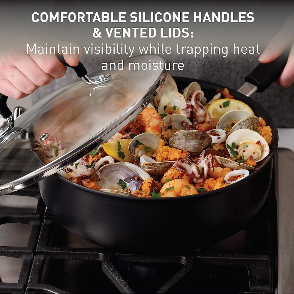 Thumbnail: T-fal Ultimate Hard Anodized Nonstick Cookware Set 17 Piece, Oven Broiler Safe 