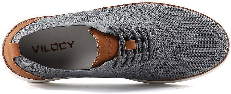 Thumbnail: VILOCY Men's Casual Dress Sneakers Oxfords Business Mesh Breathable Walking Sho
