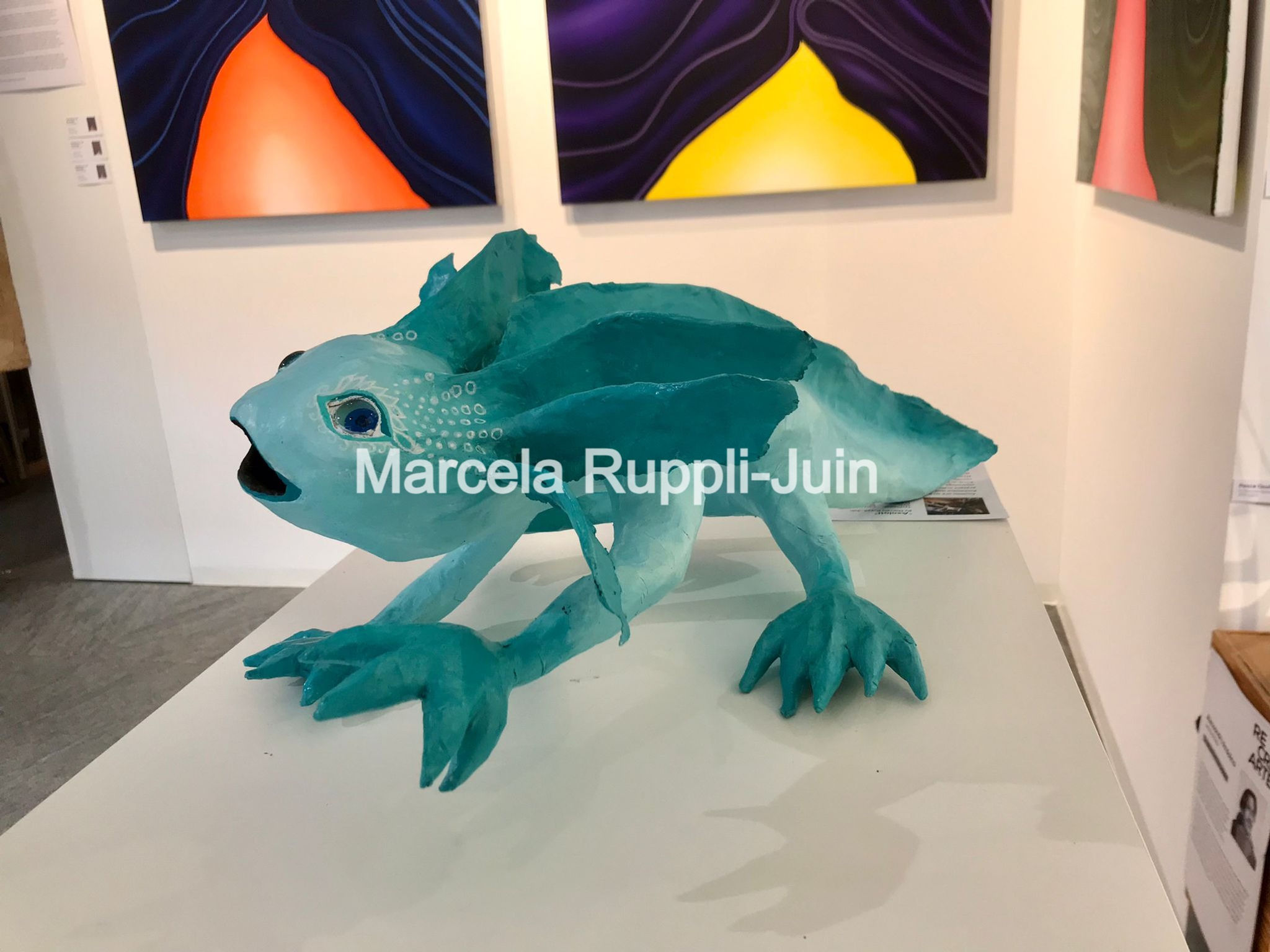 Alebrije: "Axel Axolotl"  (60x32x22cm)