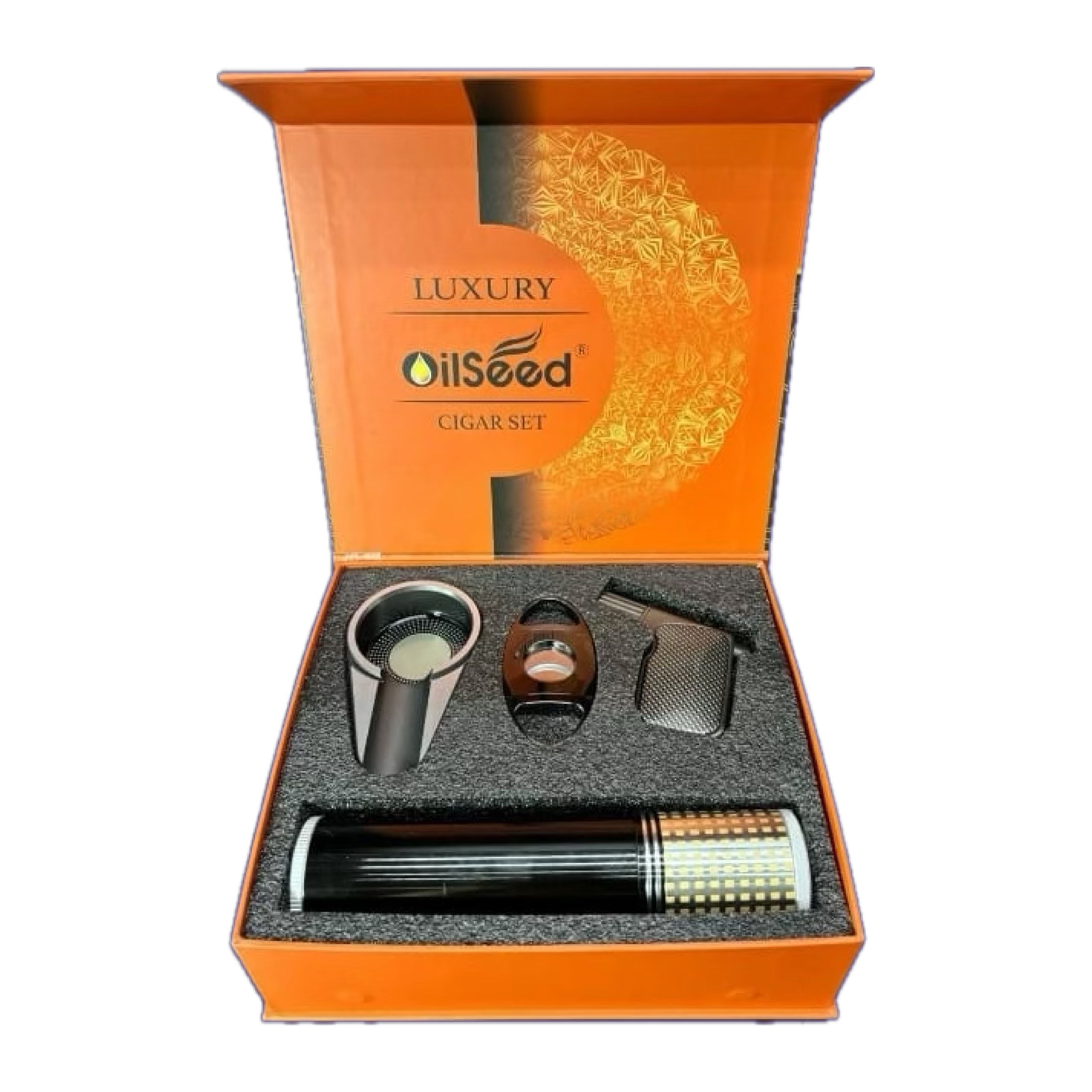 Luxury Cigar Accessory Set with Travel Humidor. Use code "SPECIAL" get 20% off