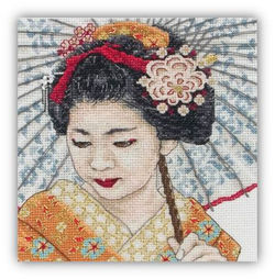 Geisha Portrait cross stitch