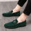 Thumbnail: Classic Green Suede Loafers Shoe