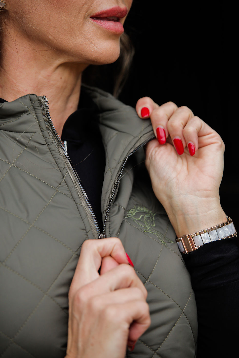 Thumbnail: Olive Sleeveless Puffer