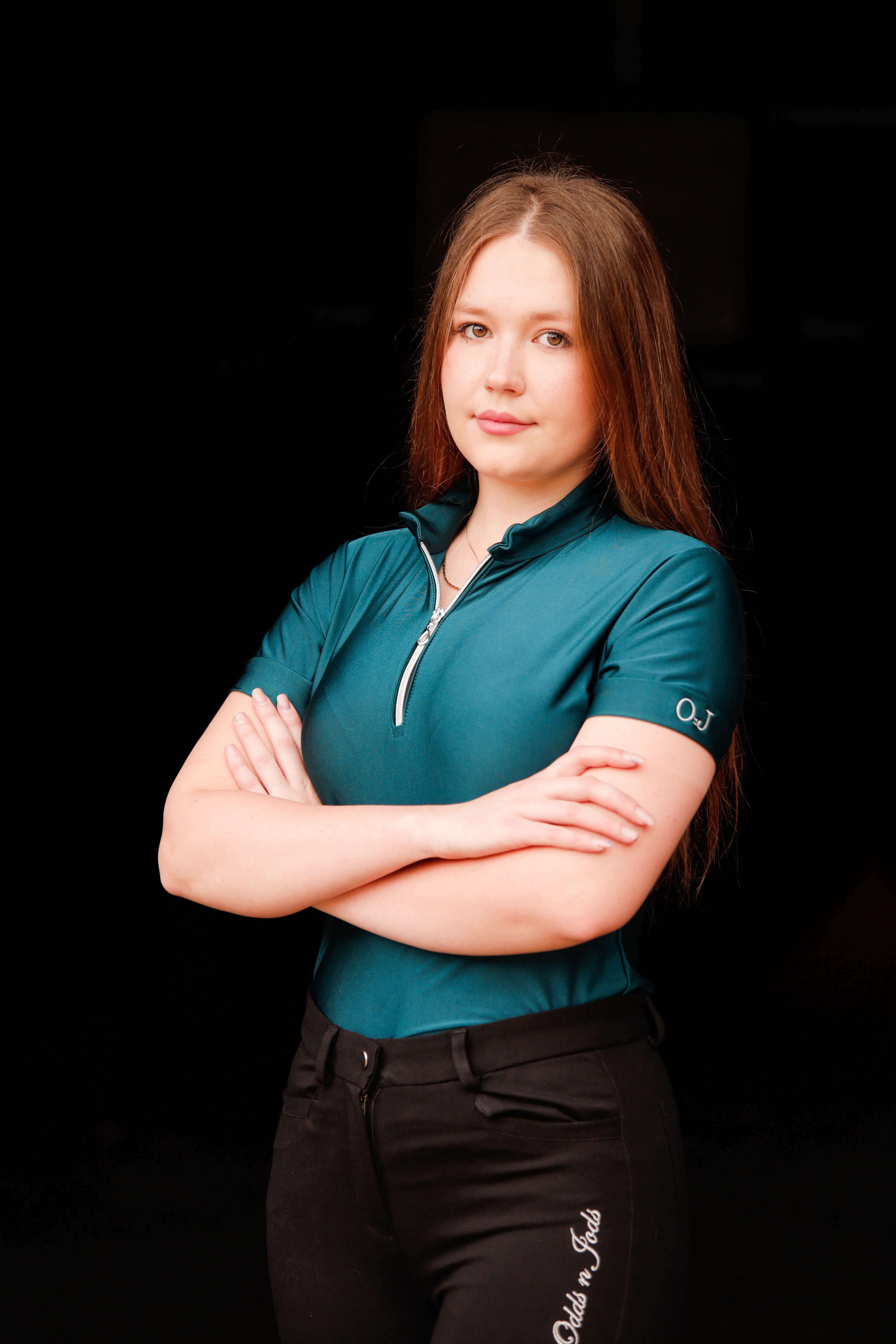 Peacock Short-Sleeve Riding Top