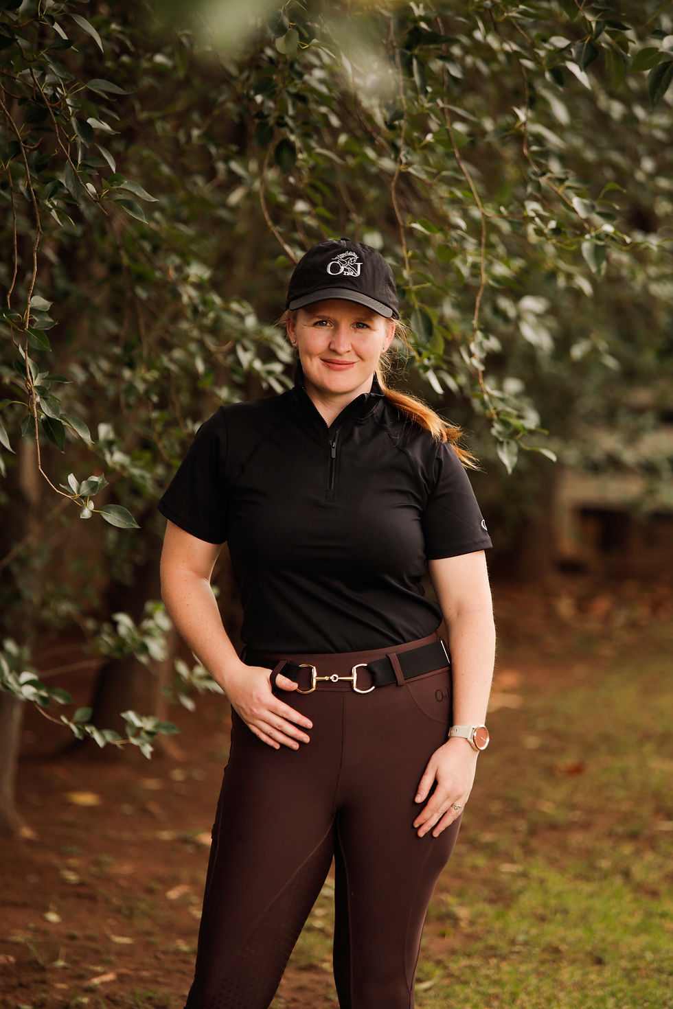 Thumbnail: Black Short-Sleeve Riding Top