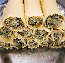 canelones de espinacas