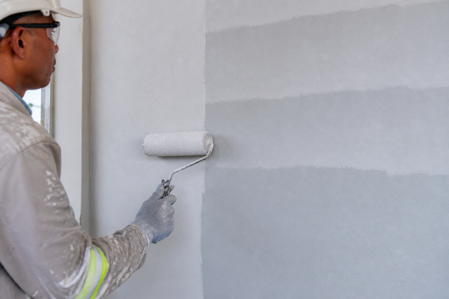 What causes lap marks on a painted wall?