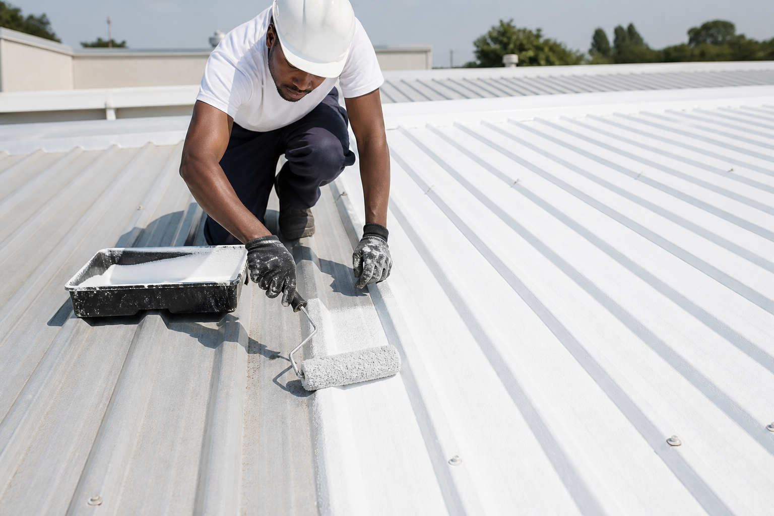 What paint should I use on an IBR or corrugated metal roof?