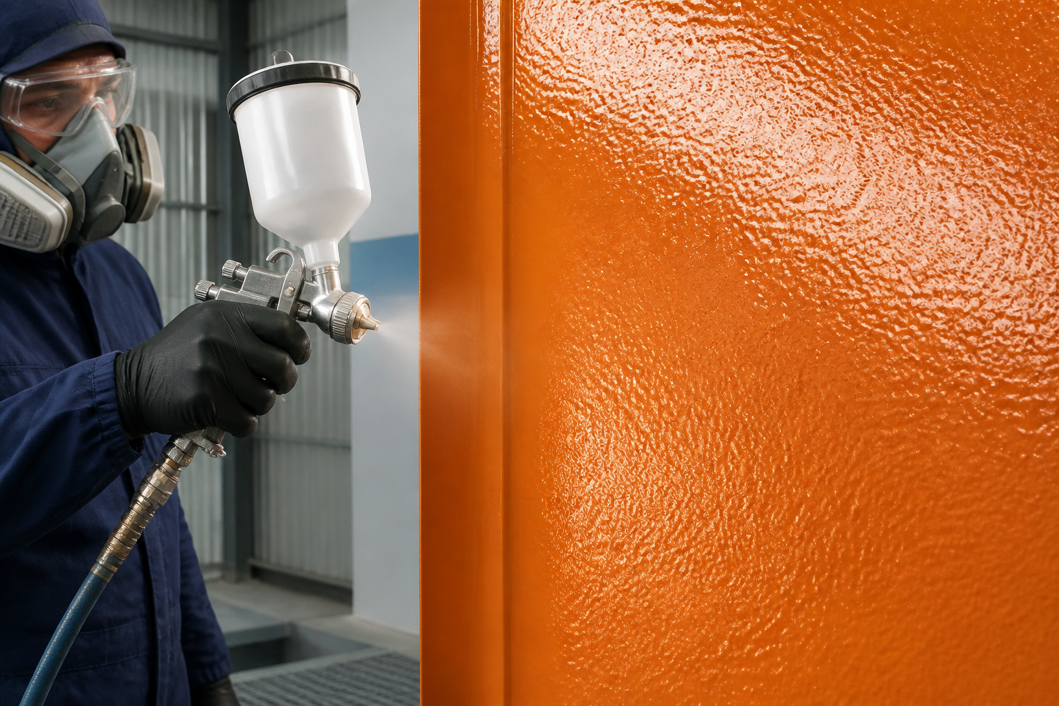 Why does sprayed paint have orange peel?