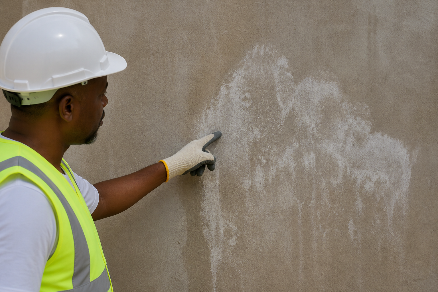 Why are there lighter patches on a freshly plastered wall?