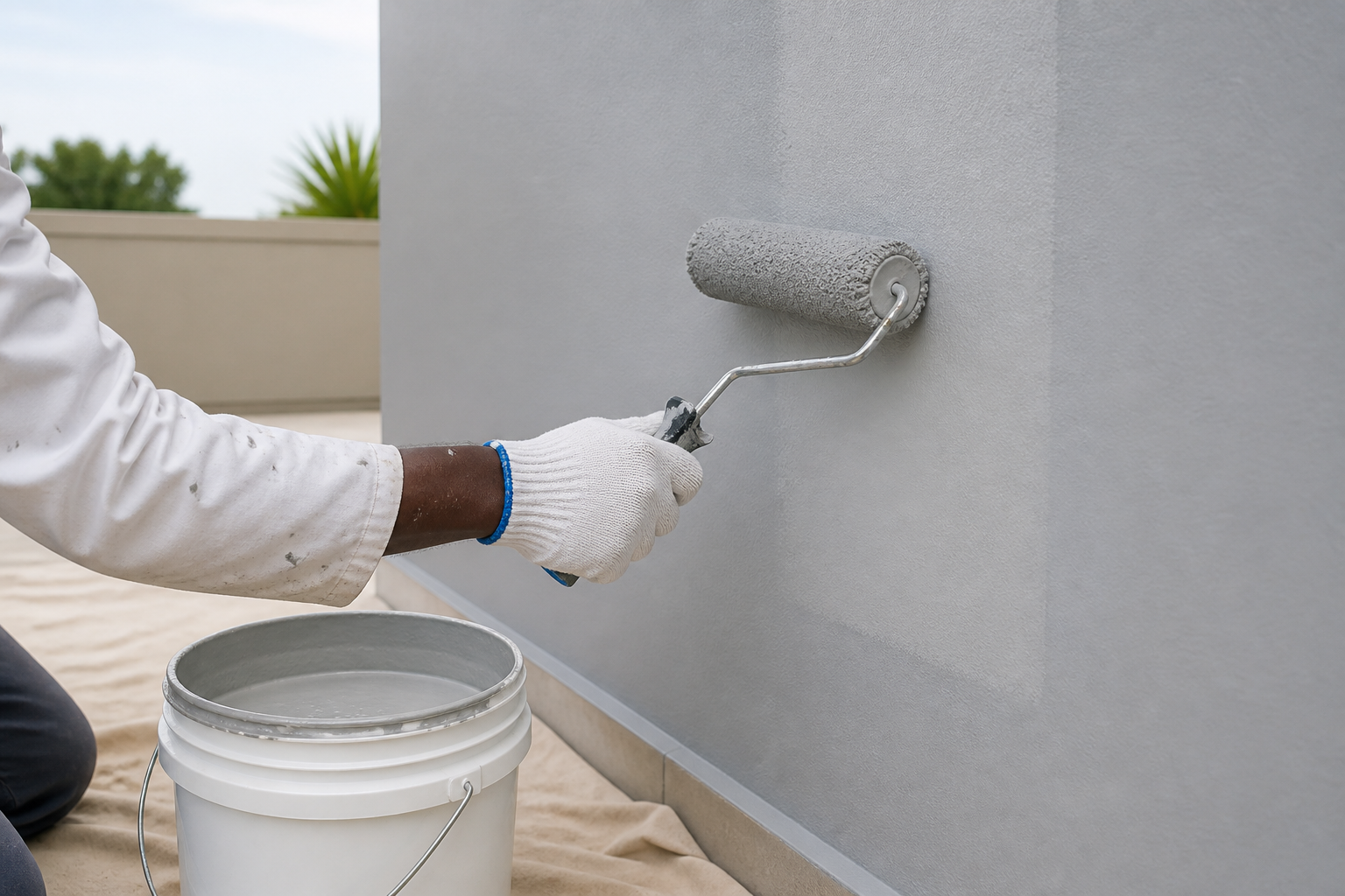 Which ACRO paint gives a soft-sheen finish?