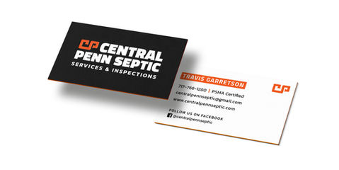 Business Card design using the logo and brand design for a septic company based in Central Pennsylvania.