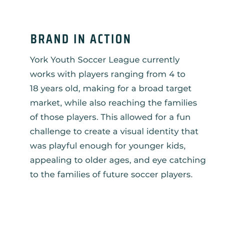 Description of the soccer league based in York, Pennsylvania, and how the logo design helps their company.
