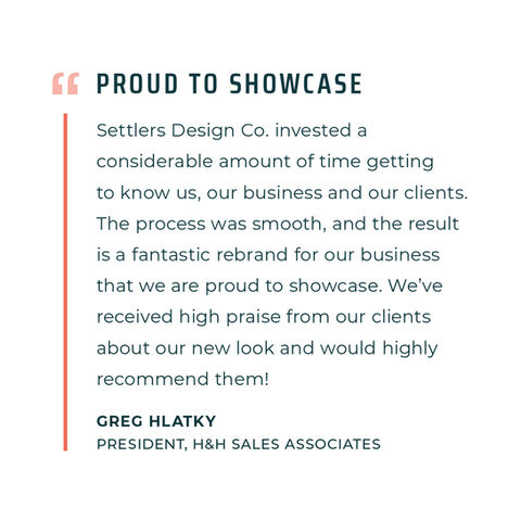 Client Testimonial of how the new logo and brand design has positively affected their company.