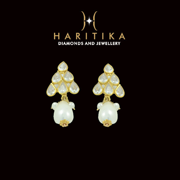 Thumbnail: Kundan Polki  Small Pendent set with Pearl