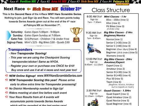 Hare Scramble October 24, 2021!