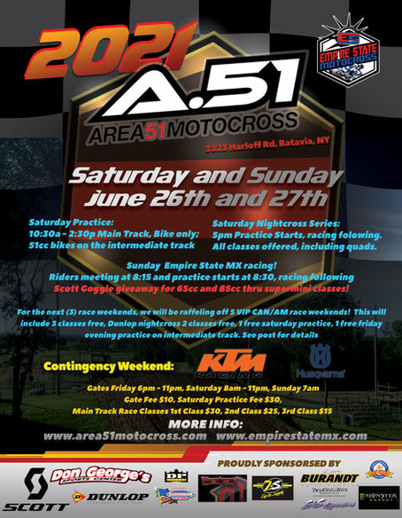 Our Next Race Weekend! June 26 and 27!