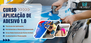 Aplicação de adesivo