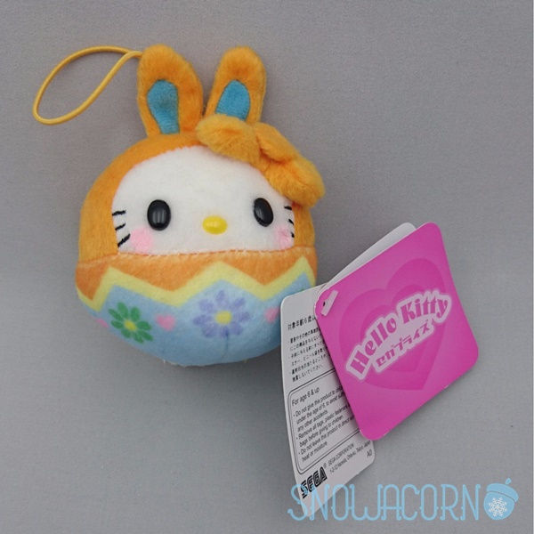 Thumbnail: SEGA Hello Kitty 凱蒂貓 橙色 黃色 復活蛋 掛飾毛公仔 Easter Egg Stuffed toy