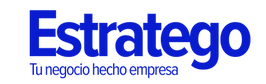 Logo de Estratego en azul