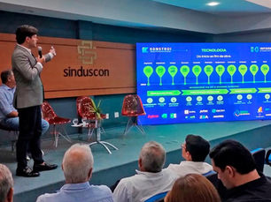 Leonardo Lima representando a Konstroi no CoopConecta 2025.