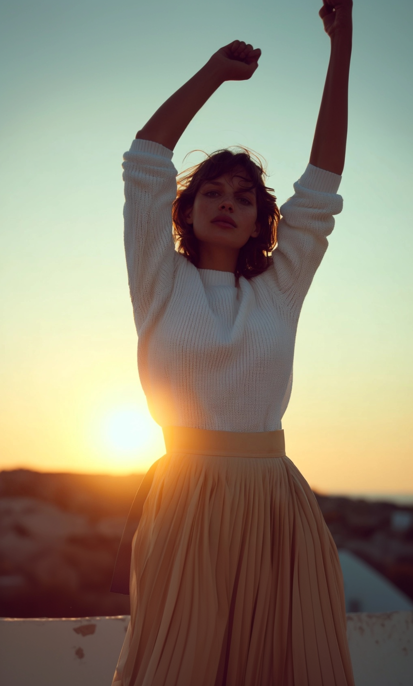 Young Woman in White