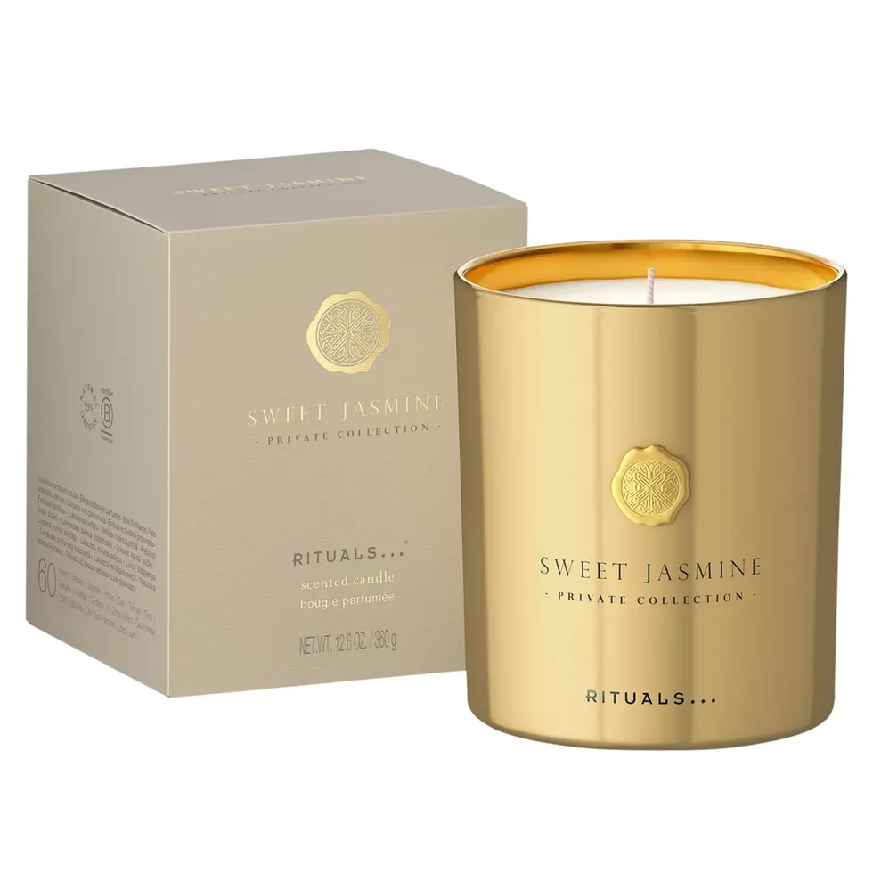 Rituals Sweet Jasmine Scented Candle 360g in recipient din sticla, lumanare parfumata cu iasomie