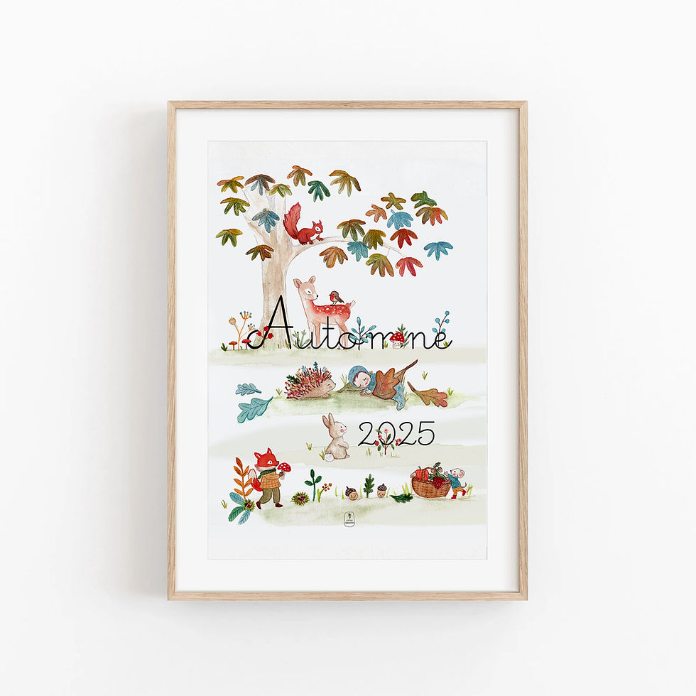 cadre bébé thème  automne