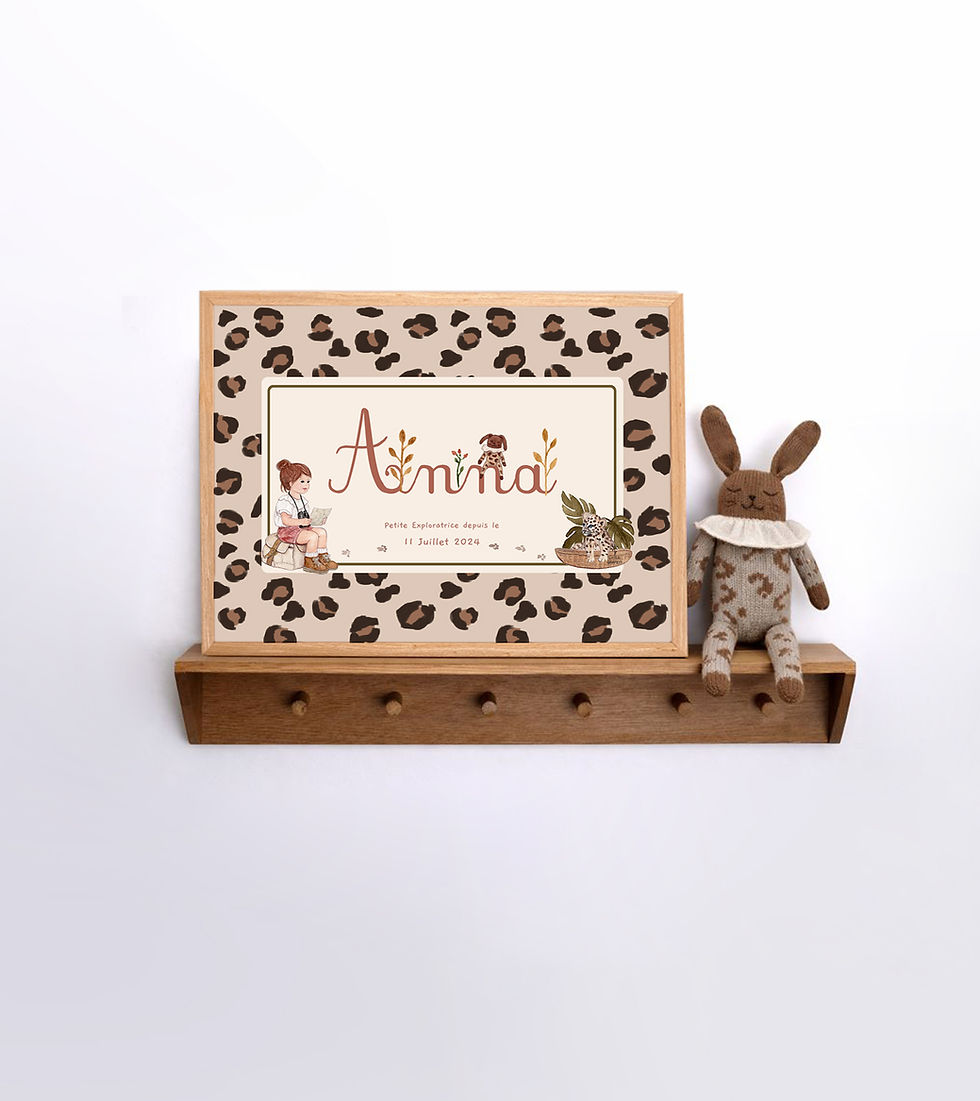 Miniature : tableau déco enfant léopard
