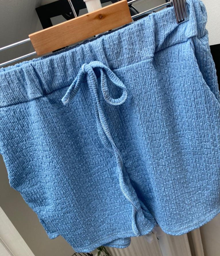 Thumbnail: Baby Blue Cheesecloth Short Set