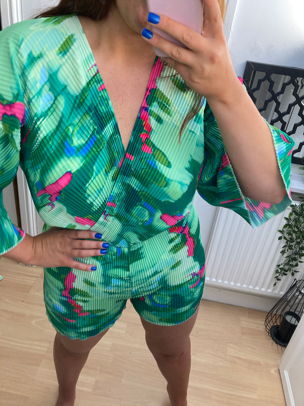 Thumbnail: Green pattern playsuit 