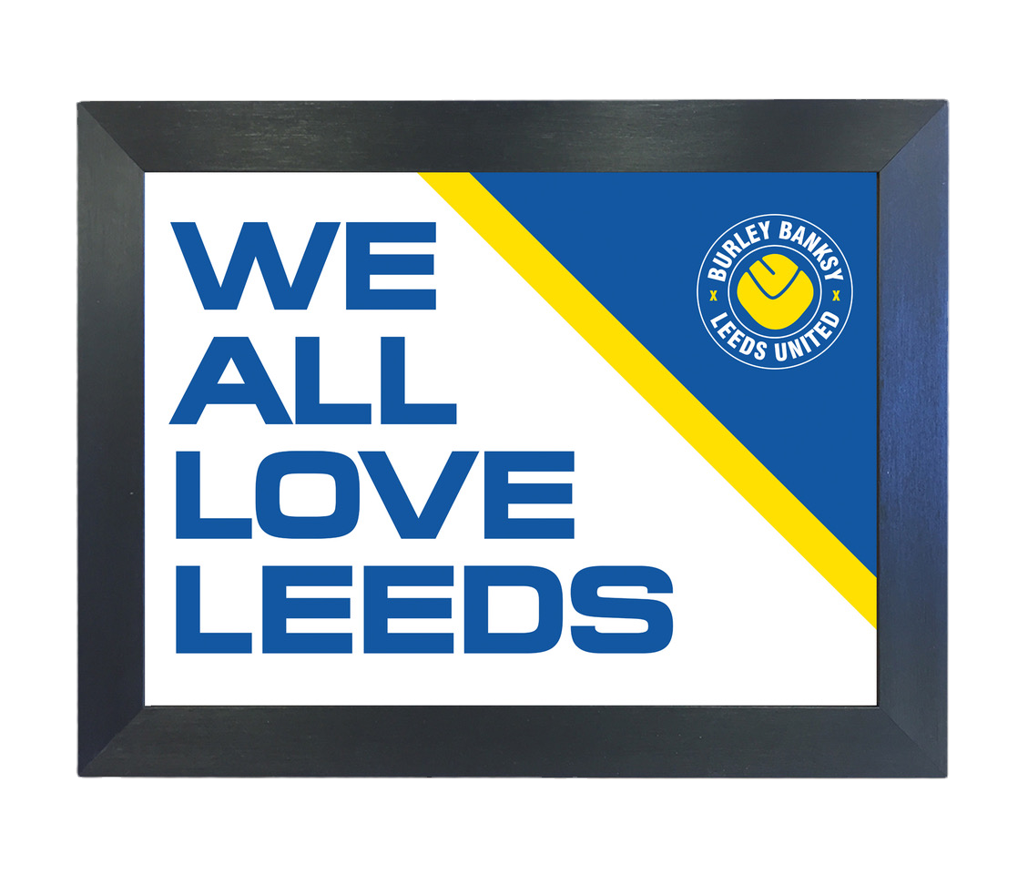 WE ALL LOVE LEEDS A4 framed print