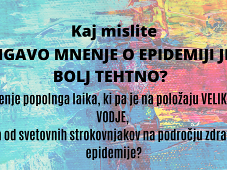 Epidemija - treba le razmisliti in se odločiti