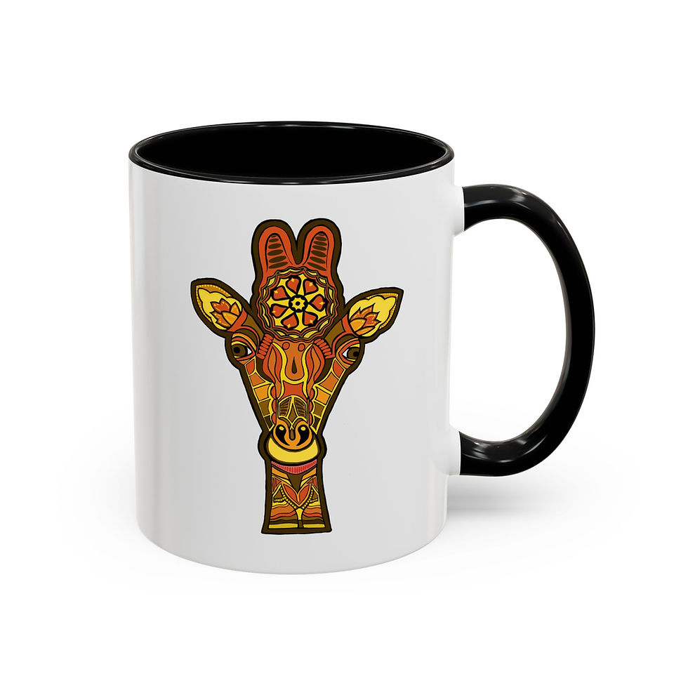 Thumbnail: Modern Folk Art Giraffe Coffee Mug