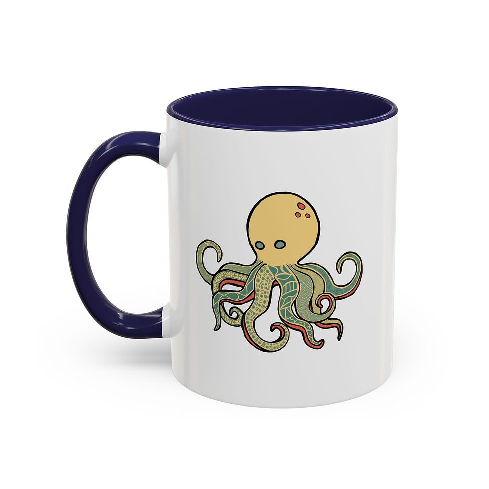 Thumbnail: Modern Folk Art Octopus Coffee Mug