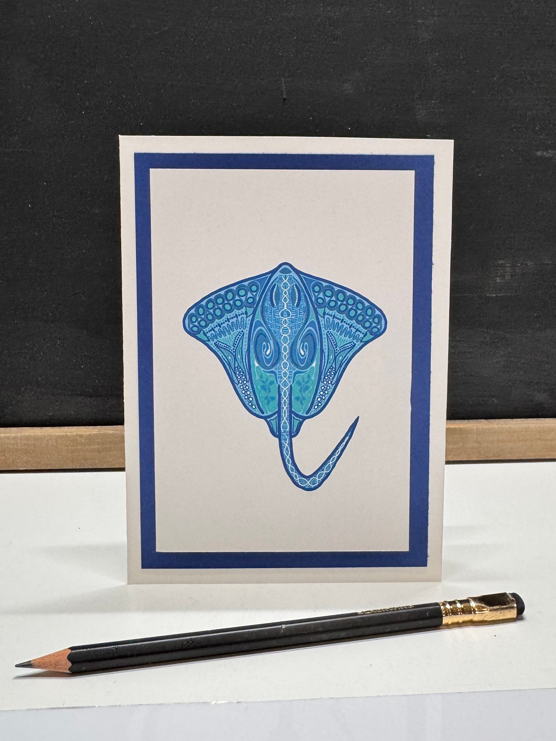 Stingray Handmade Greeting Card 5x7