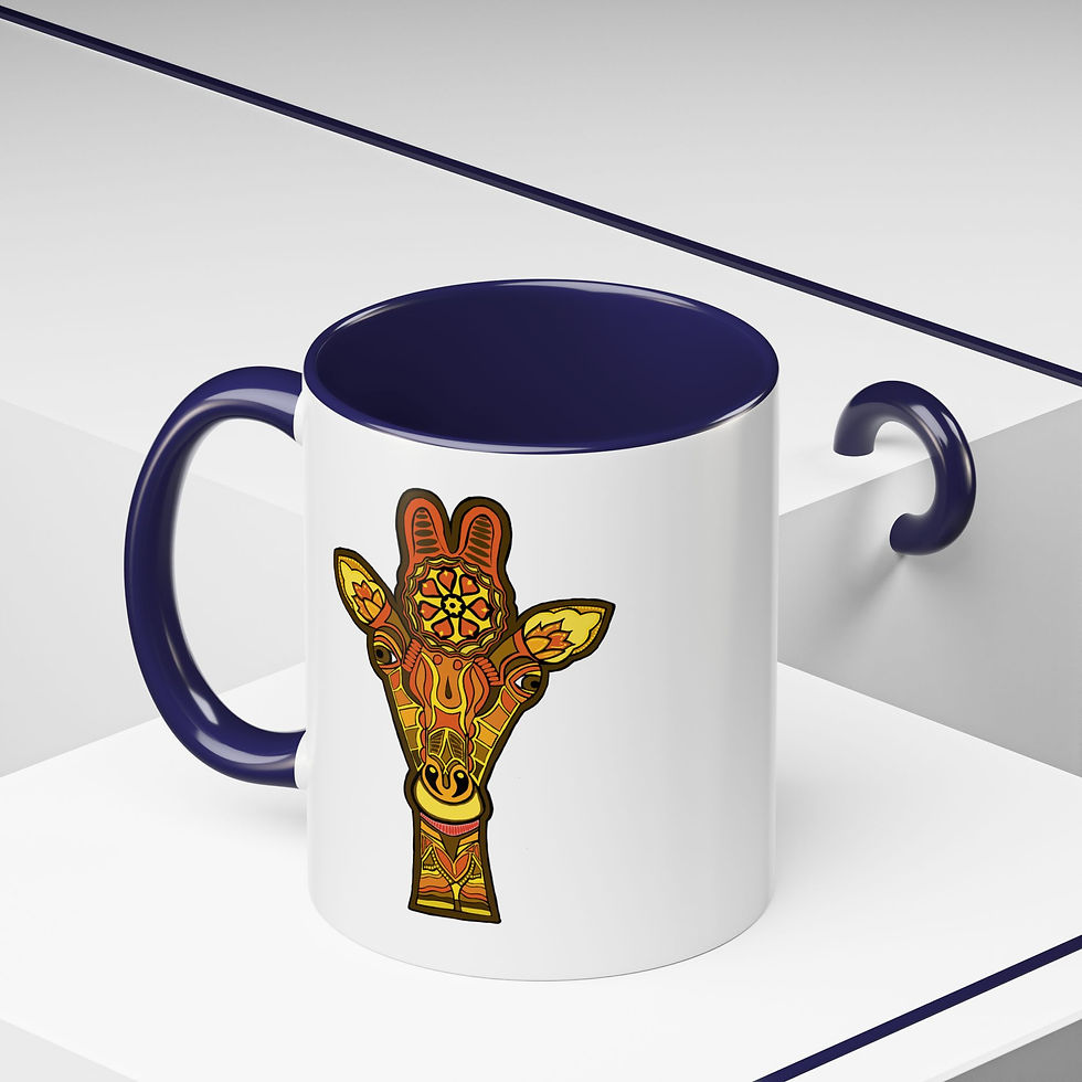 Thumbnail: Modern Folk Art Giraffe Coffee Mug