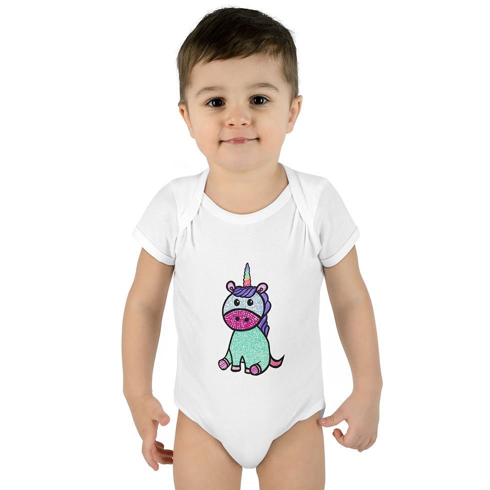 Thumbnail: Artsy Unicorn Bodysuit for Infants/Toddlers