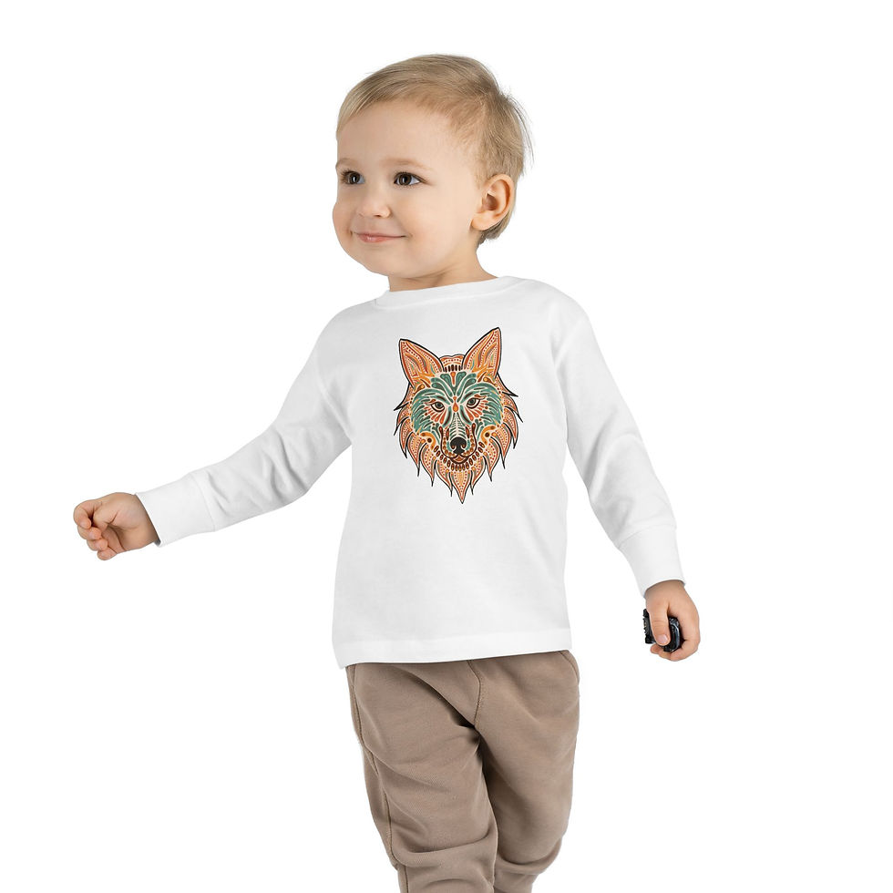 Thumbnail: Toddler Long Sleeve Wolf Tee