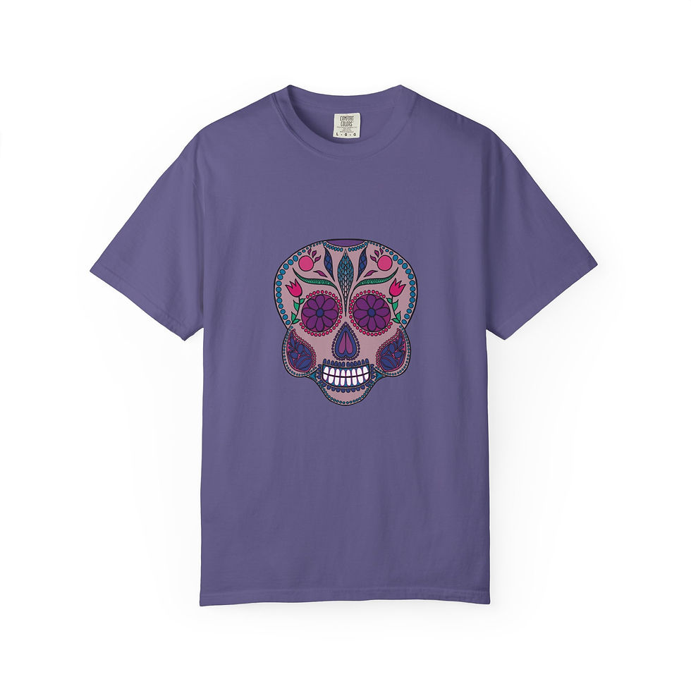 Thumbnail: Día de los Muertos Short Sleeve T-Shirt - Purple