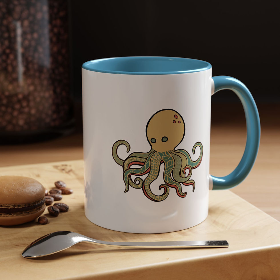 Thumbnail: Modern Folk Art Octopus Coffee Mug