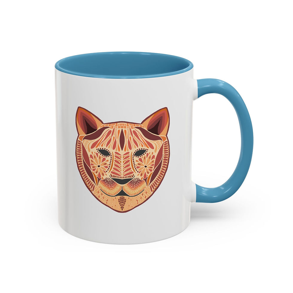 Thumbnail: Folk Art Tiger Coffee Mug