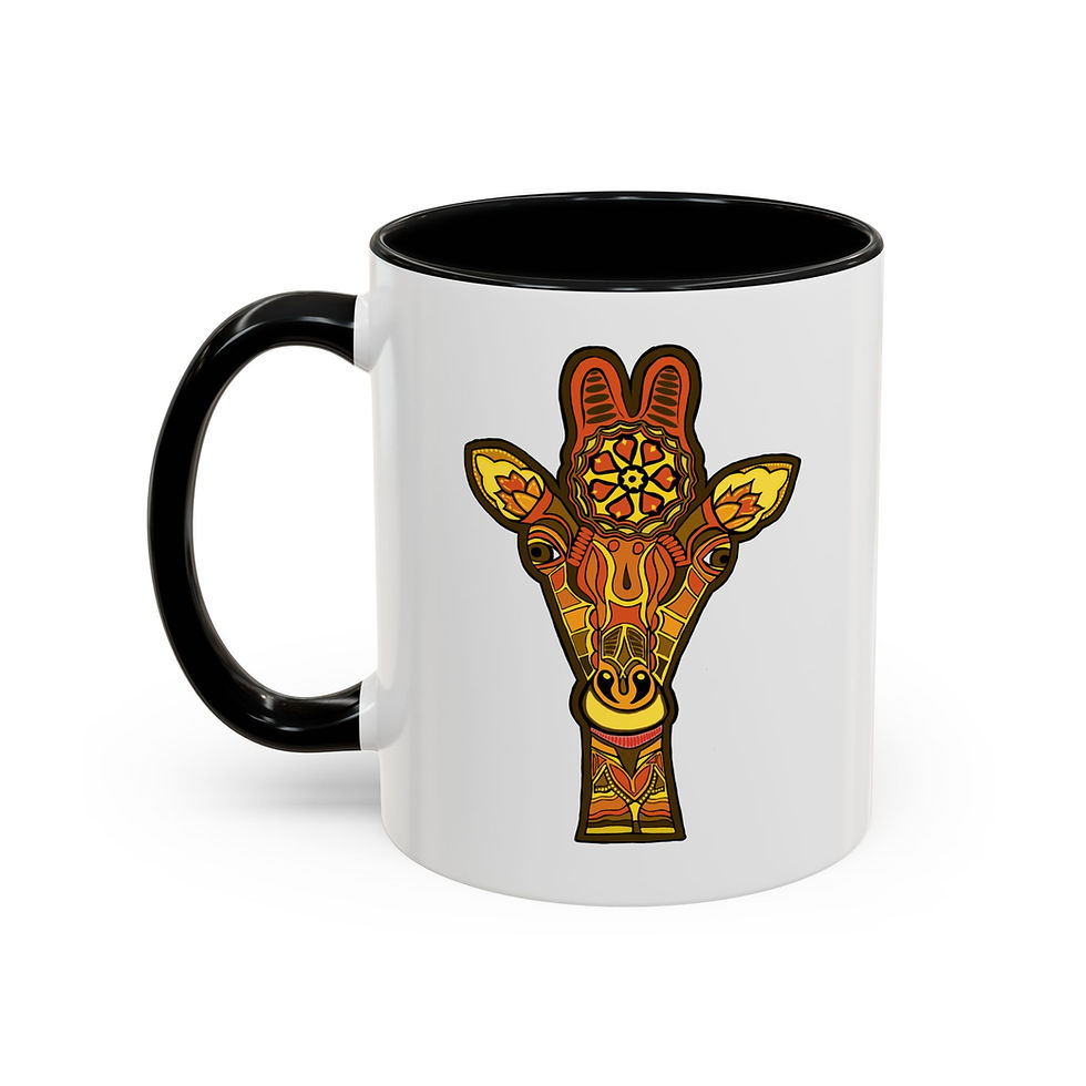 Thumbnail: Modern Folk Art Giraffe Coffee Mug